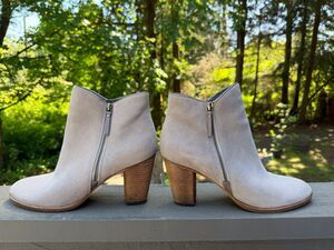 Cole Haan Hayes Suede Ankle Bootie Women 10 Gray Leather Bohemian Hippie Western